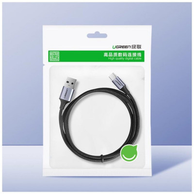 Кабель UGREEN US288 USB-A 2.0 to USB-C Cable Nickel Plating Aluminum Braid 1.5m (Black) (UGR-60127) (UGR-60127) - зображення 7