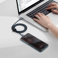 Кабель Baseus Crystal Shine Series Fast Charging Data Cable Type-C to Type-C 100W 1.2m Black (Цвет 7073) - фото № 4