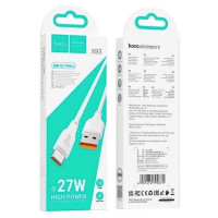 Кабель HOCO X93 USB to Type-C 27W, 1m, TPE, TPE connectors, White (Цвет Білий) - фото № 3