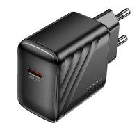 Мережевий зарядний пристрій HOCO CS24A Puerto single-port PD25W charger (EU) Black (Цвет 7073) - фото № 6
