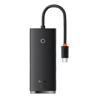 USB-хаб Baseus Lite Series 4-Port Type-C HUB Adapter (Type-C to USB 3.0*4) 25cm Black (Колір 7073), Атикул k39982 |  купить на VILKI.NET - фото № 1