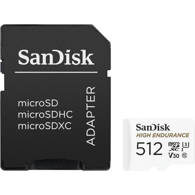 microSDXC (UHS-1 U3) SanDisk High Endurance 512Gb class 10 V30 (100Mb/s) (adapterSD) - зображення 2