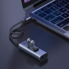 USB-Hub Baseus Enjoy series Type-C to USB3.0*3+RJ45 port HUB adapter Grey - зображення 3