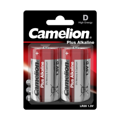 Батарейка CAMELION Plus ALKALINE D/LR20 BP2 2шт (C-11000220) (4260033150004) - зображення 1