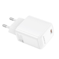 Мережевий зарядний пристрій BOROFONE BN26 Fuente single-port PD20W charger (EU) White (Цвет Білий) - фото № 3