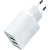 Зарядный пристрій Vention Двухпортовое настенное зарядное устройство USB(A+A) (18Вт/18Вт) Вилка европейского стандарта, белая (FBAW0-EU) - изображение 2