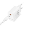Мережевий зарядний пристрій BOROFONE BN28 Fuente single port PD30W charger (EU) White (Білий)- № 6