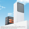 Зовнішній акумулятор HOCO J119B Sharp charger 22.5W+PD20 fully compatible power bank with digital display and cable(30000mAh) White - изображение 4