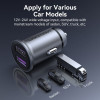 Автомобільний зарядний пристрій Vention Two-Port USB A+A(30/30) Car Charger Gray Mini Style Aluminium Alloy Type (FFEH0) (Серый)- № 2