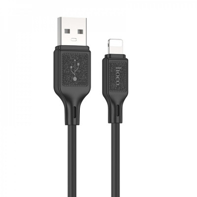 Кабель HOCO X90 Cool silicone charging data cable for iP Black - зображення 1