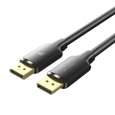 Кабель Vention DisplayPort Male to Male 4K HD Cable 1M Black (HAKBF) - зображення 1