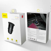 Автомобільний зарядний пристрій Baseus Circular Plastic A+C 30W Black (Колір Черный) - фото № 6