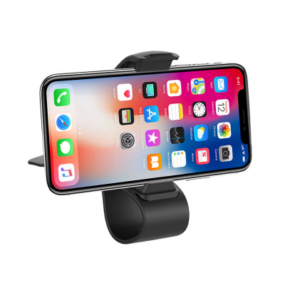 Тримач для мобільного HOCO CA50 In-car dashboard phone holder Black - изображение 2