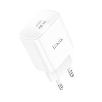 Мережевий зарядний пристрій HOCO C76A Pro Majestic single port PD30W charger White (Колір Белый) - фото № 3