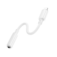 Перехідник BOROFONE BV22 Lemon digital audio conversion cable iP to 3.5 White (Колір Білий) - фото № 4