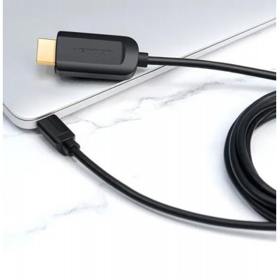 Адаптер-кабель Vention Type-C — HDMI, 2 м, чорний (CGUBH) - изображение 3