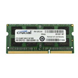 DDR3L Crucial 4GB 1600MHz CL17 SODIMM 1.35V/1.5V