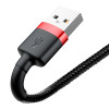 Кабель Baseus Cafule Cable USB For Lightning 2.4A 0.5m Red+Black - зображення 2