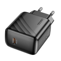Мережевий зарядний пристрій HOCO CS24A Puerto single-port PD25W charger (EU) Black (Цвет 7073) - фото № 4