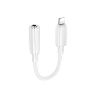 Перехідник BOROFONE BV22 Lemon digital audio conversion cable iP to 3.5 White (Колір Білий) - фото № 3