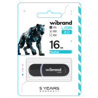 Флеш-накопичувач Wibrand USB 2.0 Panther 16Gb Black (Колір Черный) - фото № 2