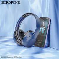 Бездротові навушники BOROFONE BO23 Glamour BT headset Blue (Колір Синий) - фото № 3