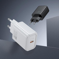 Мережевий зарядний пристрій HOCO N60 Gentle single port PD20W charger (EU) White (Цвет Білий) - фото № 4