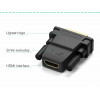 Кабель UGREEN 20124 DVI 24+1 Male to HDMI Female Adapter (Black) (UGR-20124) - изображение 5