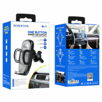 Автотримач для телефона BOROFONE BH52 Windy air outlet car holder Black Grey (Колір Black-Gray) - фото № 8