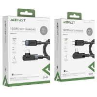 Кабель ACEFAST C5-03 USB-C to USB-C 100W right angled aluminum alloy 2m Black (Цвет Черный) - фото № 4