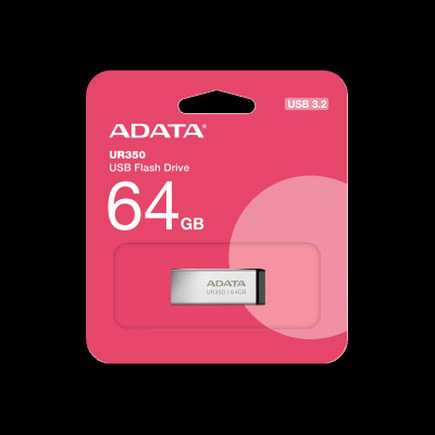 Flash A-DATA USB 3.2 UR 350 64Gb Silver/Black - изображение 5