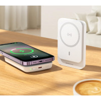 Зовнішній акумулятор BOROFONE BJ63A Nimble PD20W magnetic power bank(10000mAh) White (Цвет _White) - фото № 4