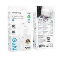 Мережевий зарядний пристрій BOROFONE BN28 Fuente single port PD30W charger (EU) White (Колір Білий) - фото № 2