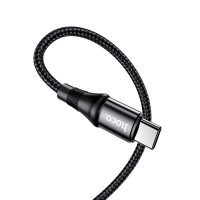 Кабель HOCO X50 Type-C to Type-C Exquisito 100W charging data cable(L=1M) Black (Цвет 7073) - фото № 3