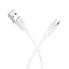Кабель BOROFONE BX19 USB to Micro 2.4A, 1m, PVC, TPE connectors, White (7068)- № 2