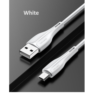 Кабель Usams US-SJ373 U38 Micro Charging and Data Cable 1m White (SJ373USB02) - зображення 2