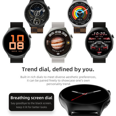 Смарт-годинник Howear Watch 4 Pro Amoled+NFC+IP67 Silver - зображення 6
