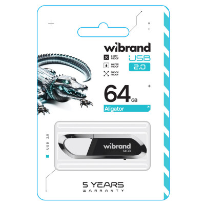Flash Wibrand USB 2.0 Aligator 64Gb Black - зображення 2