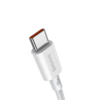 Кабель Baseus Superior Series Fast Charging Data Cable Type-C to Type-C 100W 1m White (Цвет 7068) - фото № 3