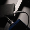 Кабель BOROFONE BX32 USB to Type-C 2.4A, 1m, nylon, aluminum+TPE connectors, Black (7073)- № 3