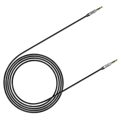 Аудiо-кабель Baseus Yiven Audio Cable M30 1.5M Silver+Black - зображення 1