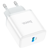 Мережевий зарядний пристрій HOCO C104A Stage single port PD20W charger White (Колір Белый) - фото № 4