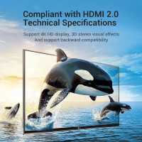 Адаптер Vention HDMI 90 Degree Male to Female Adapter Black (AIOB0) (Цвет 7073) - фото № 4