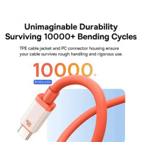 Кабель Baseus 0℃ Series Fast Charging Data Cable USB to Type-C 100W 1m Canyon Coral  - фото № 4