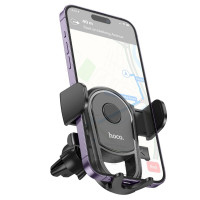 Автотримач для телефона HOCO H6 Grateful one-button car holder(air outlet) Black (Цвет Черный) - фото № 2
