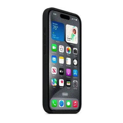 Чохол для смартфона Silicone Full Case AAA MagSafe IC for iPhone 15 Black - зображення 3
