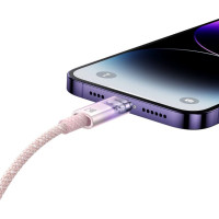 Кабель Baseus Explorer Series Fast Charging Cable with Smart Temperature Control USB to iP 2.4A 1m Pink (Колір Розовый) - фото № 7
