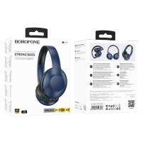Бездротові навушники BOROFONE BO23 Glamour BT headset Blue (Колір Синий) - фото № 4
