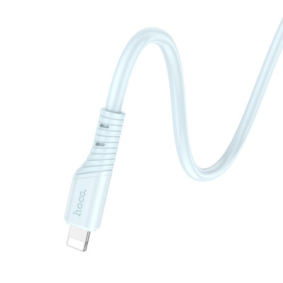 Кабель HOCO X97 Crystal color silicone charging data cable iP light blue (6931474799807) - зображення 3