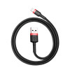 Кабель Baseus Cafule Cable USB For Lightning 2.4A 0.5m Red+Black - зображення 4